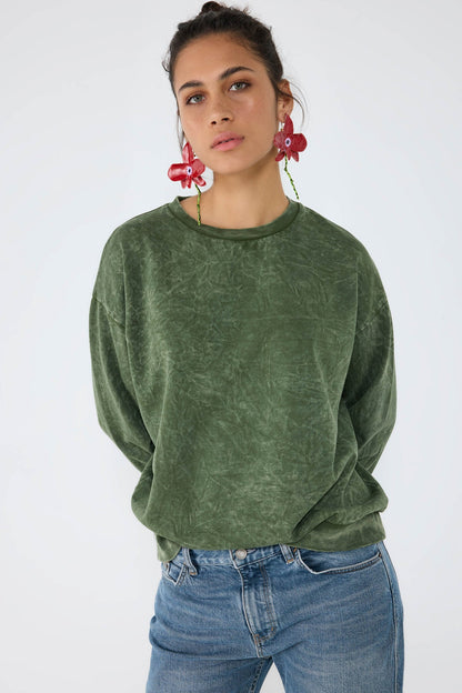 Basic-Sweatshirt mit Rundhalsausschnitt