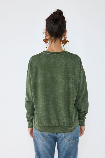 Basic-Sweatshirt mit Rundhalsausschnitt