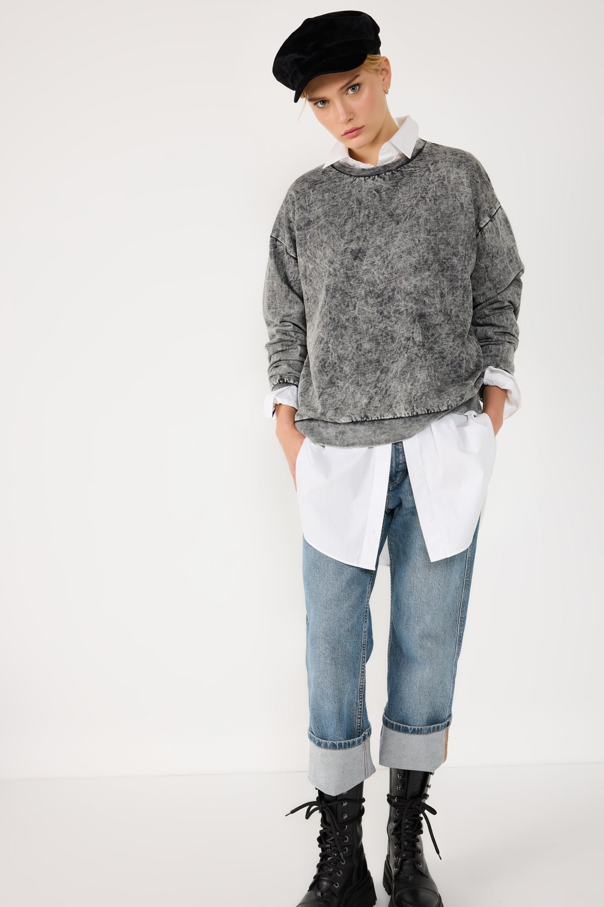 Sweatshirt mit Rundhalsausschnitt