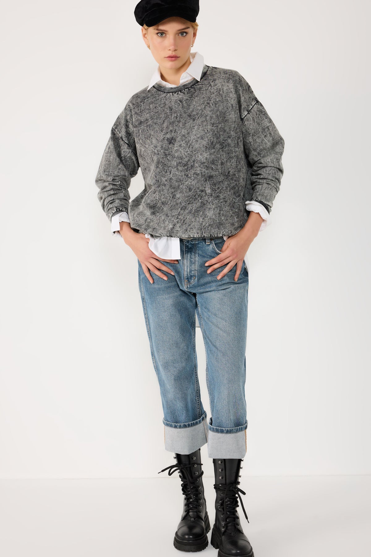 Sweatshirt mit Rundhalsausschnitt