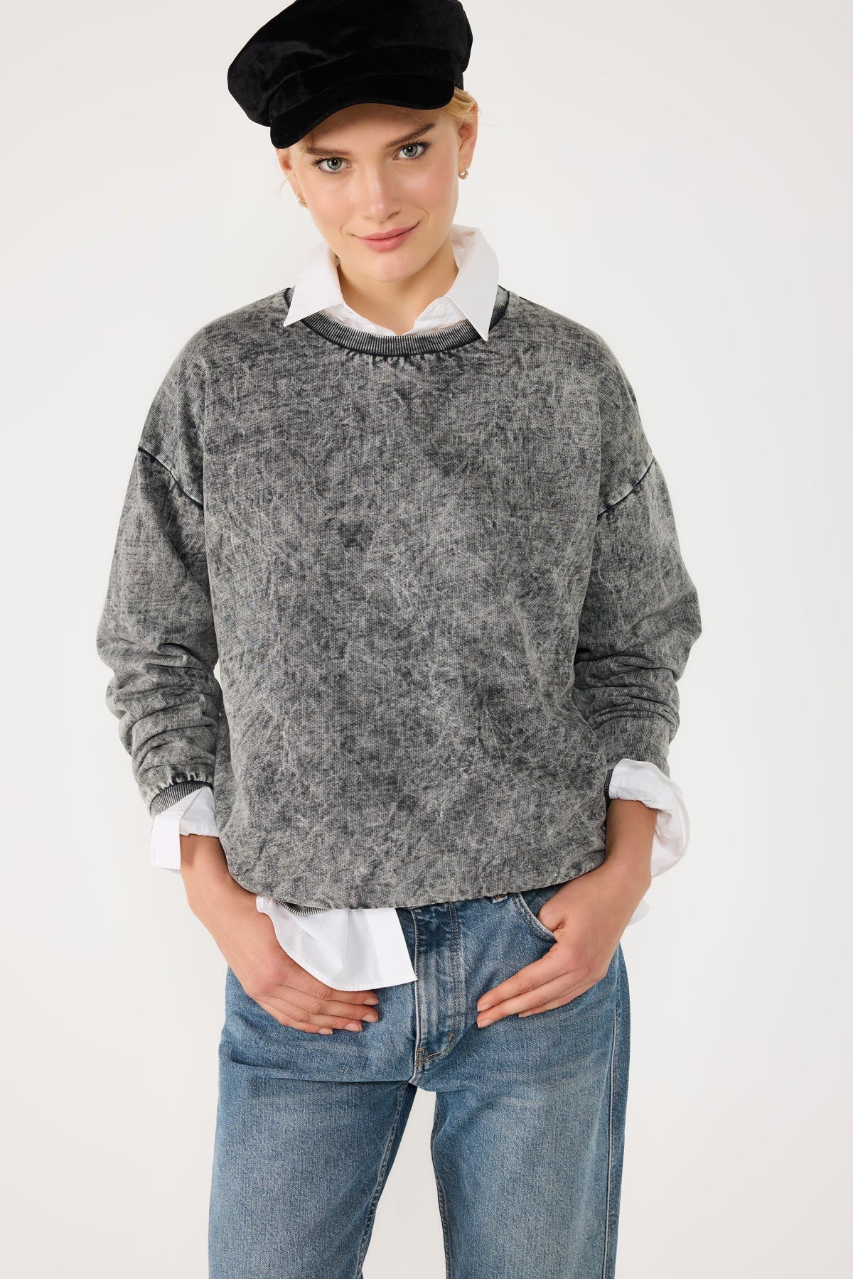 Sweatshirt mit Rundhalsausschnitt