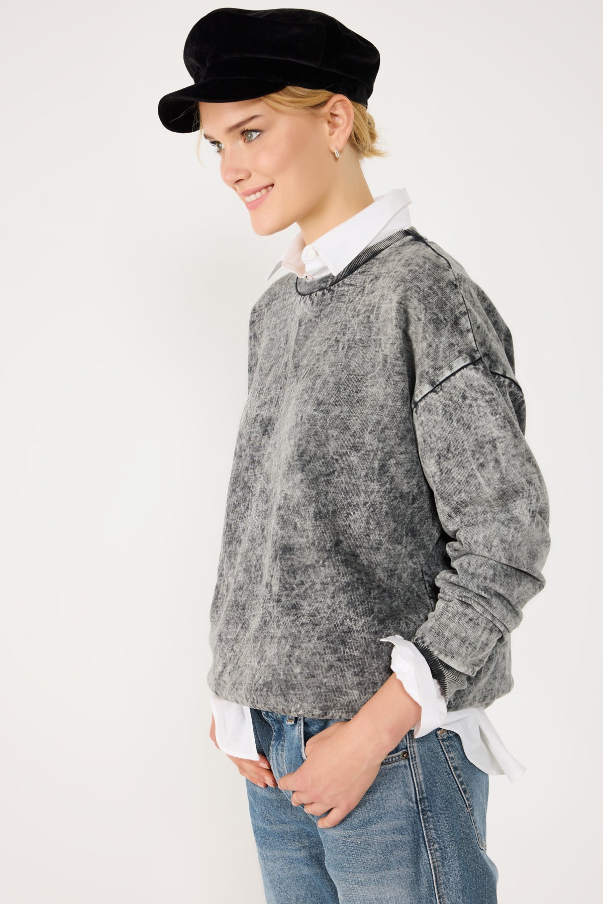 Sweatshirt mit Rundhalsausschnitt