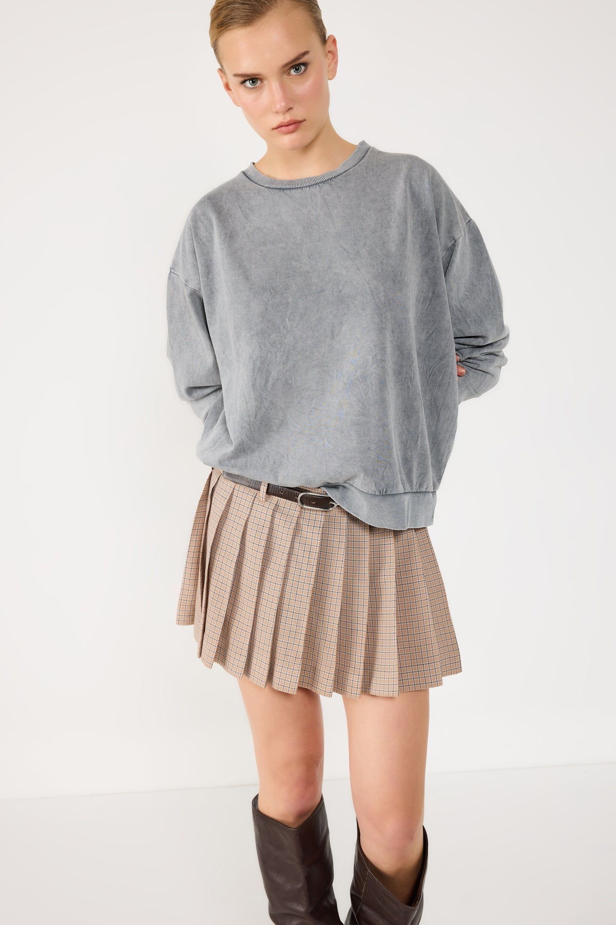 Sweatshirt mit Rundhalsausschnitt