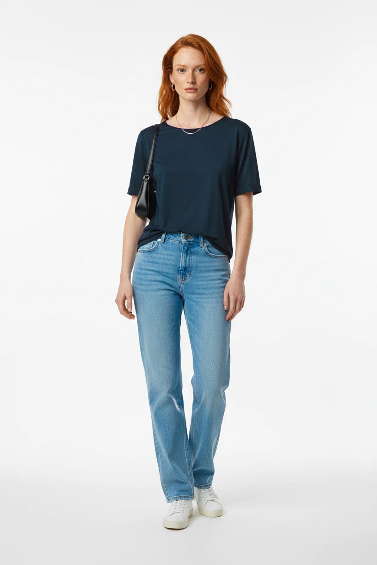 Crew-Neck Basic Kurzarm T-Shirt