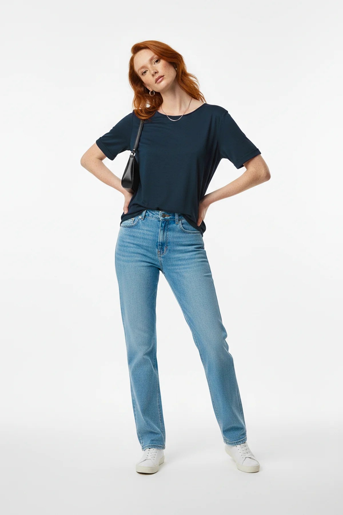Crew-Neck Basic Kurzarm T-Shirt