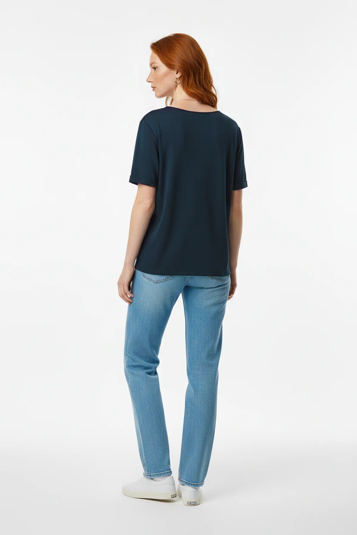 Crew-Neck Basic Kurzarm T-Shirt