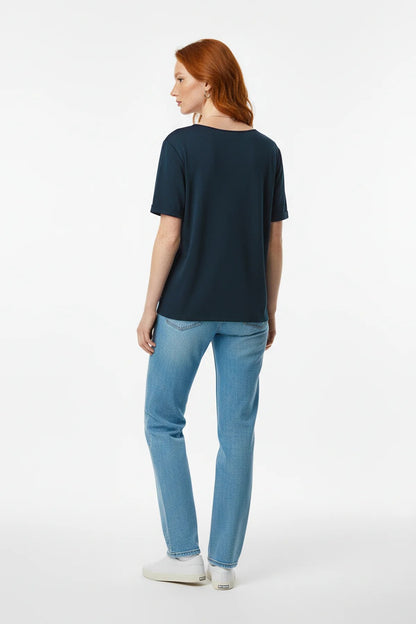 Crew-Neck Basic Kurzarm T-Shirt