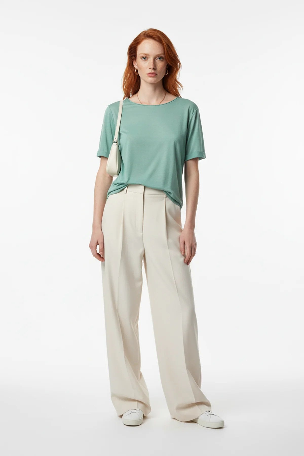 Crew-Neck Basic Kurzarm T-Shirt