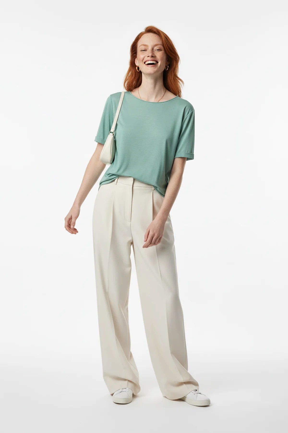 Crew-Neck Basic Kurzarm T-Shirt