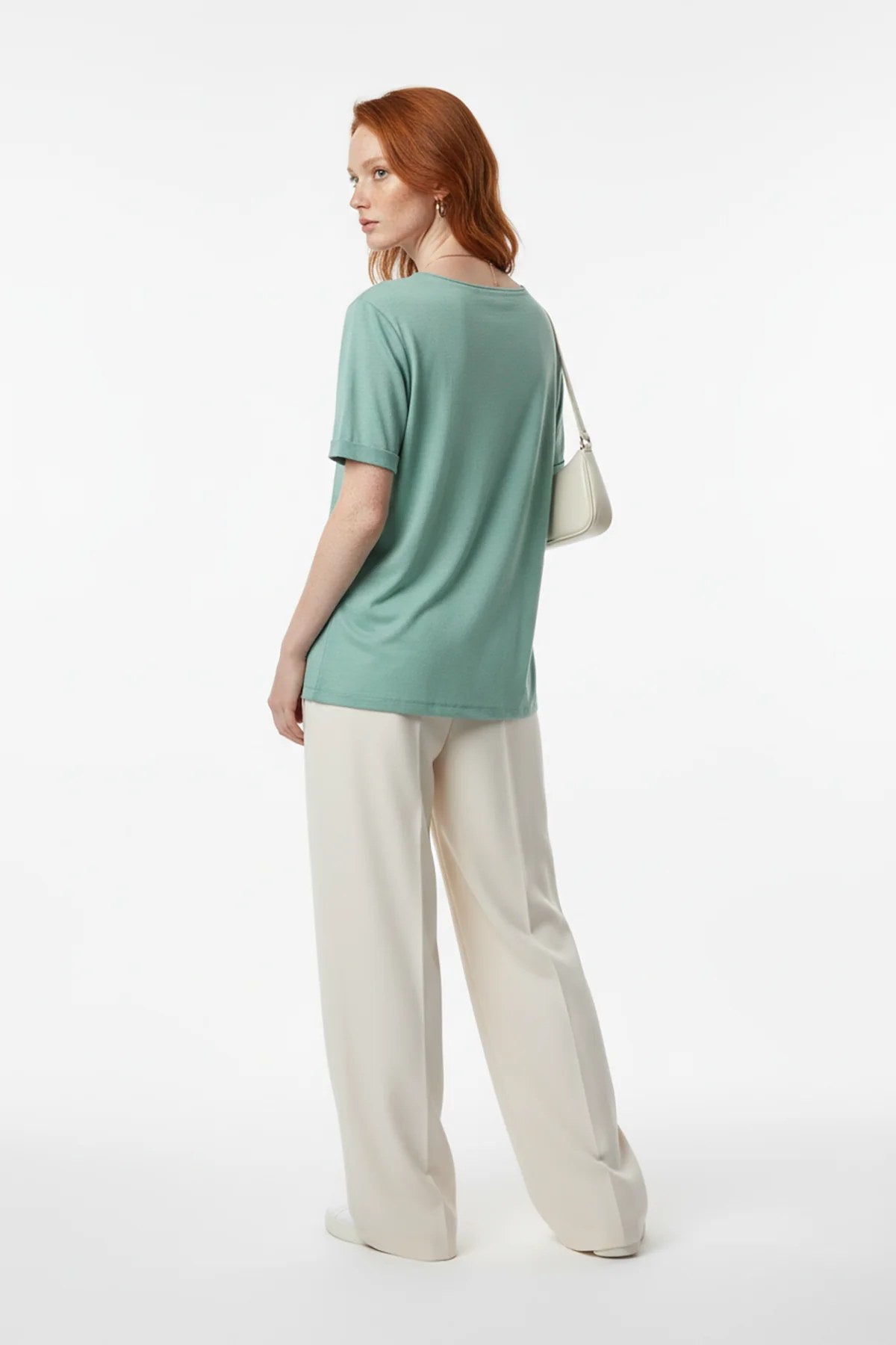 Crew-Neck Basic Kurzarm T-Shirt
