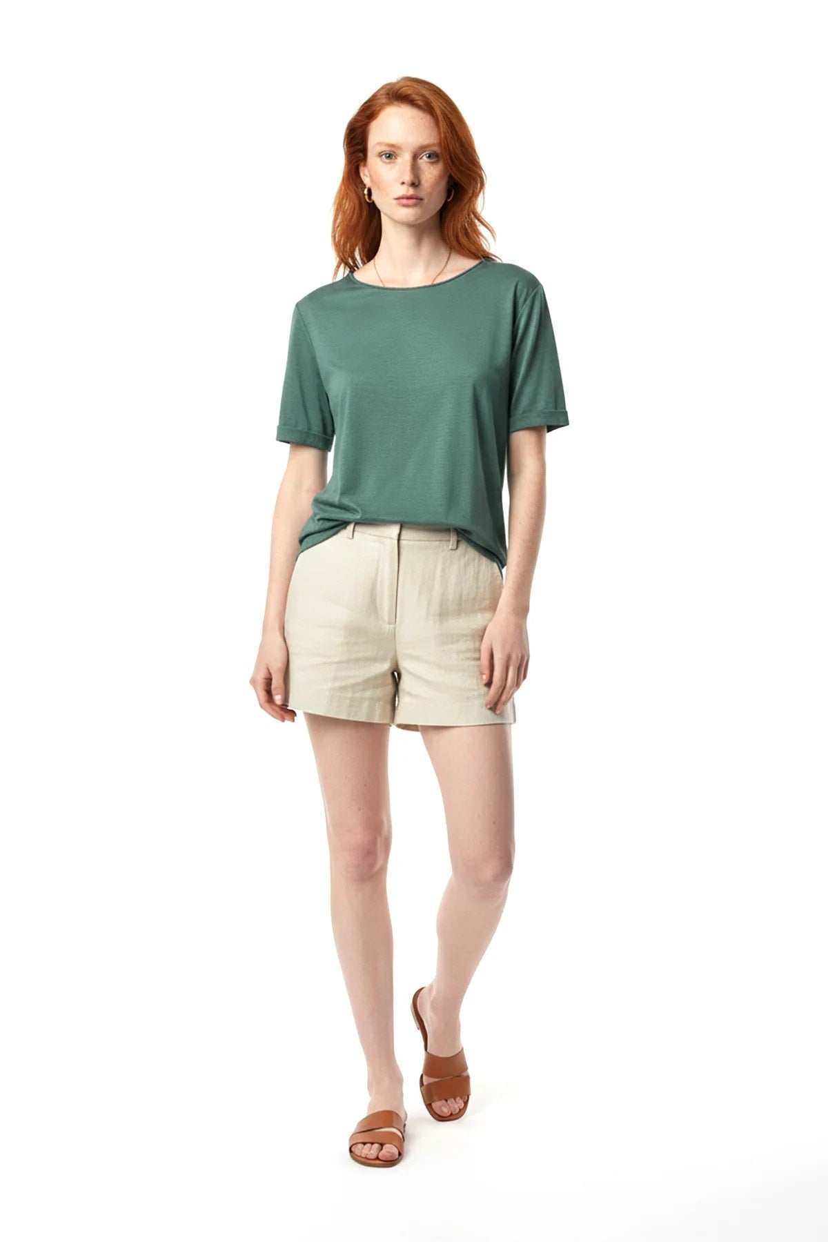 Crew-Neck Basic Kurzarm T-Shirt