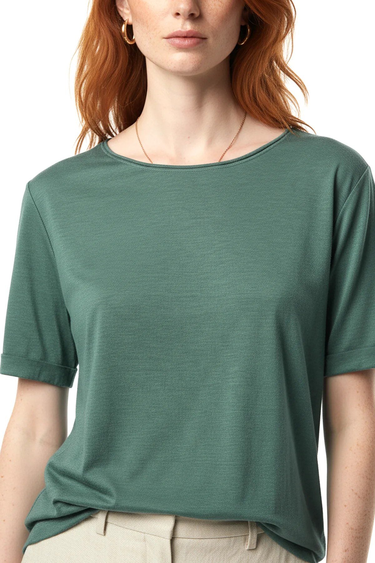Crew-Neck Basic Kurzarm T-Shirt