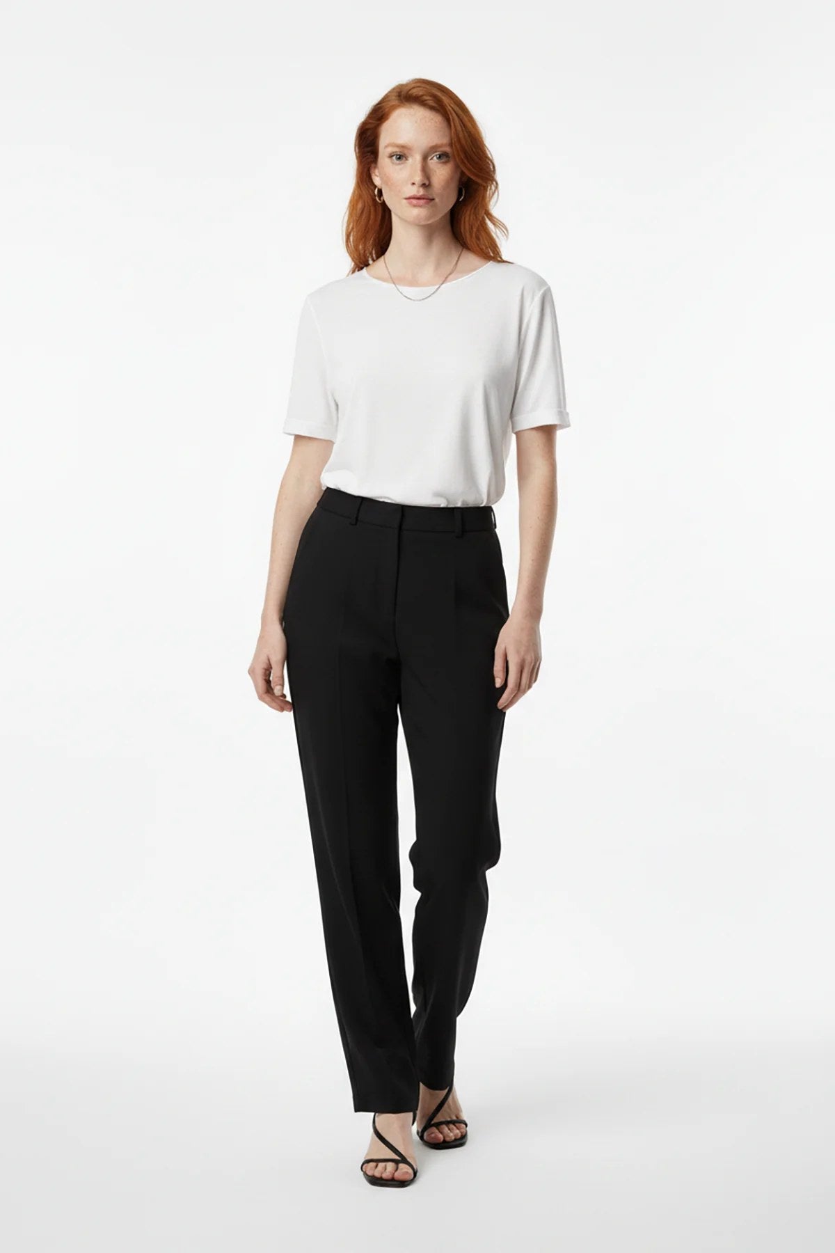 Crew-Neck Basic Kurzarm T-Shirt