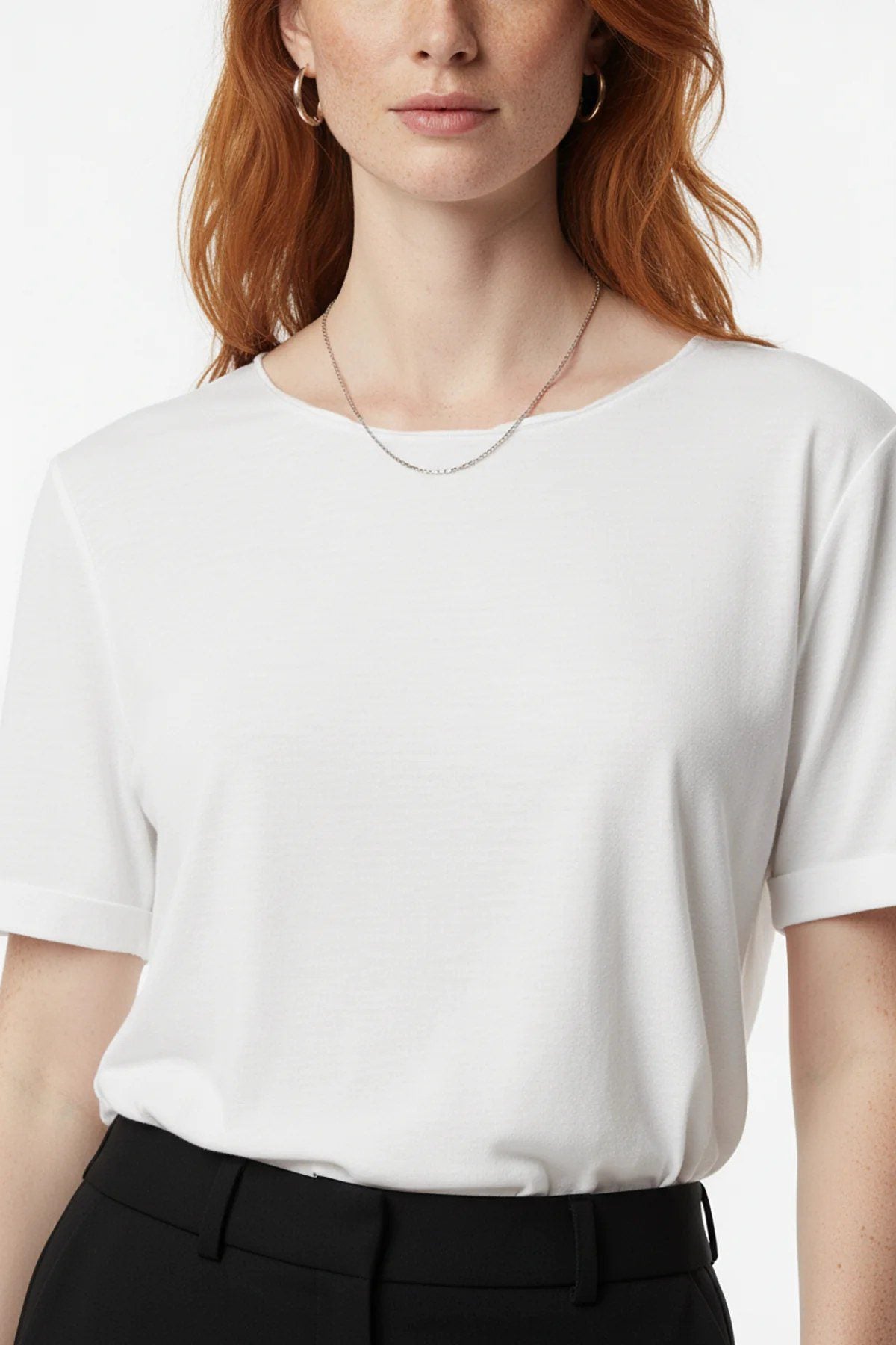 Crew-Neck Basic Kurzarm T-Shirt