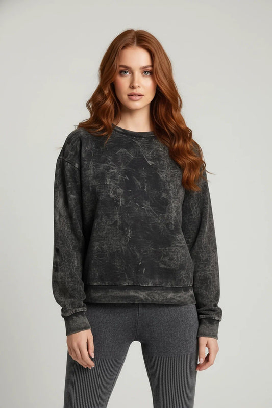 Basic-Sweatshirt mit Rundhalsausschnitt