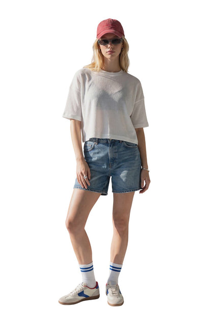 Basic T-Shirt mit Rundhalsausschnitt