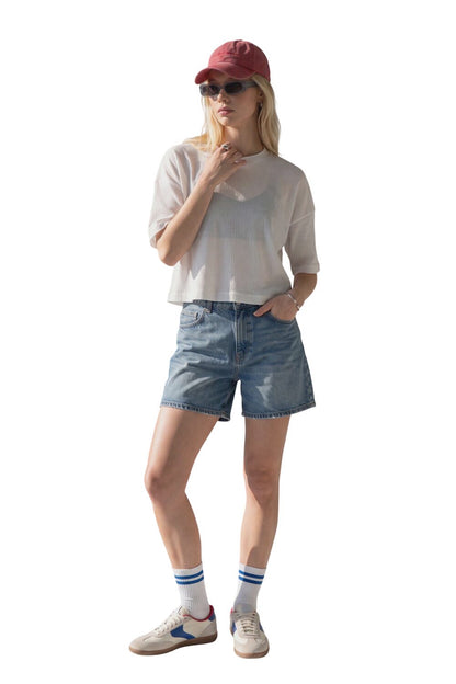 Basic T-Shirt mit Rundhalsausschnitt