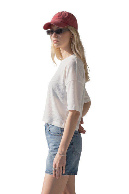 Basic T-Shirt mit Rundhalsausschnitt