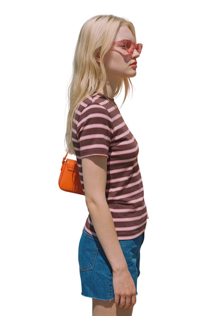 Basic T-Shirt mit Rundhalsausschnitt