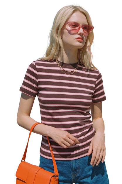 Basic T-Shirt mit Rundhalsausschnitt