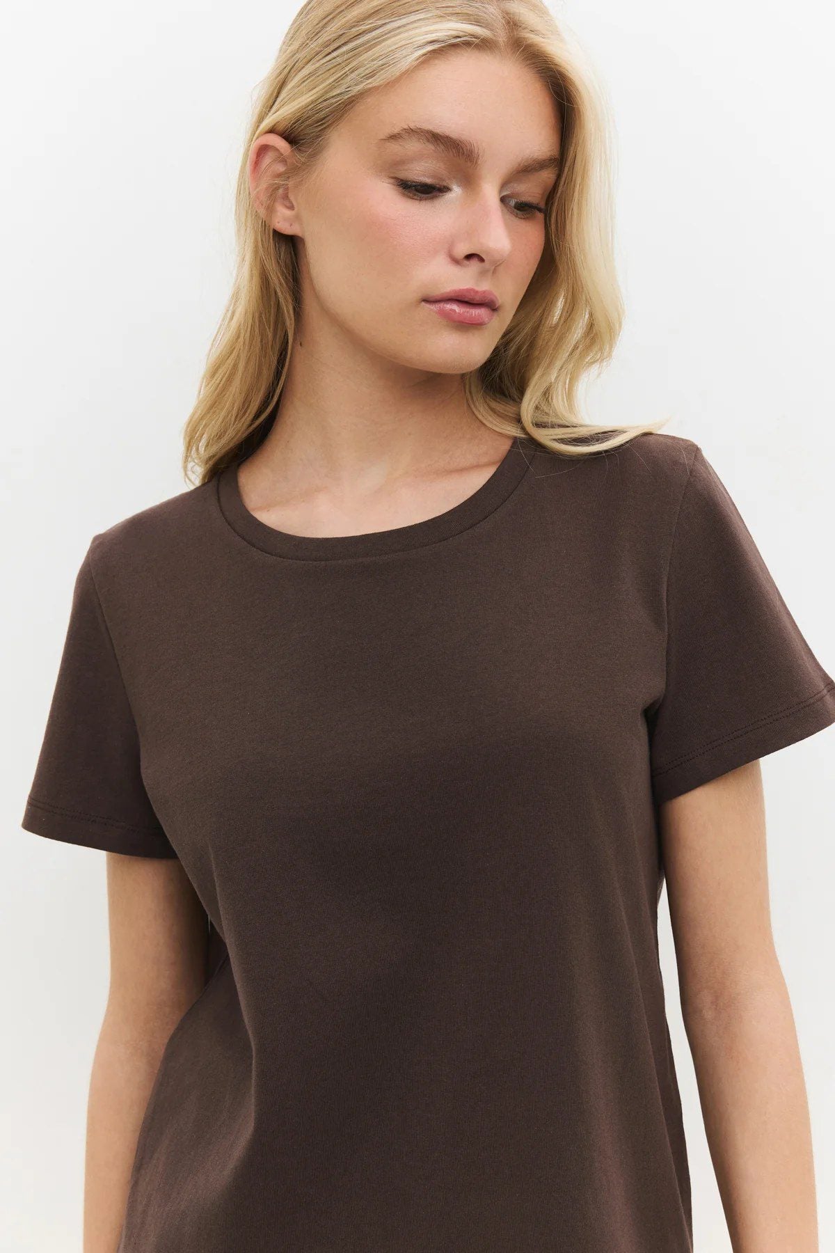 Basic-T-Shirt mit Rundhalsausschnitt