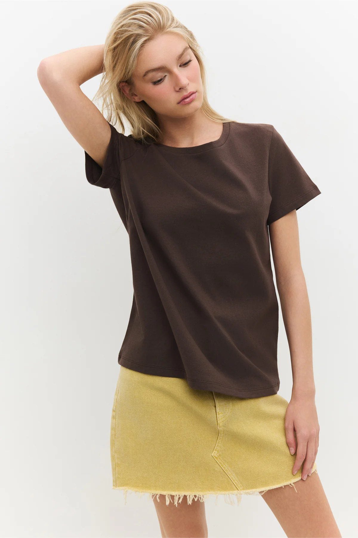 Basic-T-Shirt mit Rundhalsausschnitt