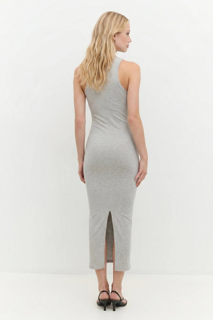Basic Langkleid mit Rundhalsausschnitt