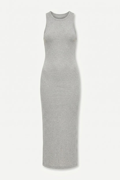 Basic Langkleid mit Rundhalsausschnitt