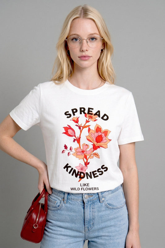 Bedrucktes Rundhals-T-Shirt