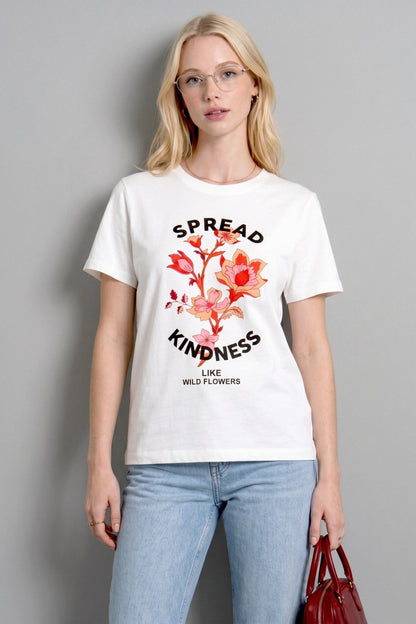 Bedrucktes Rundhals-T-Shirt
