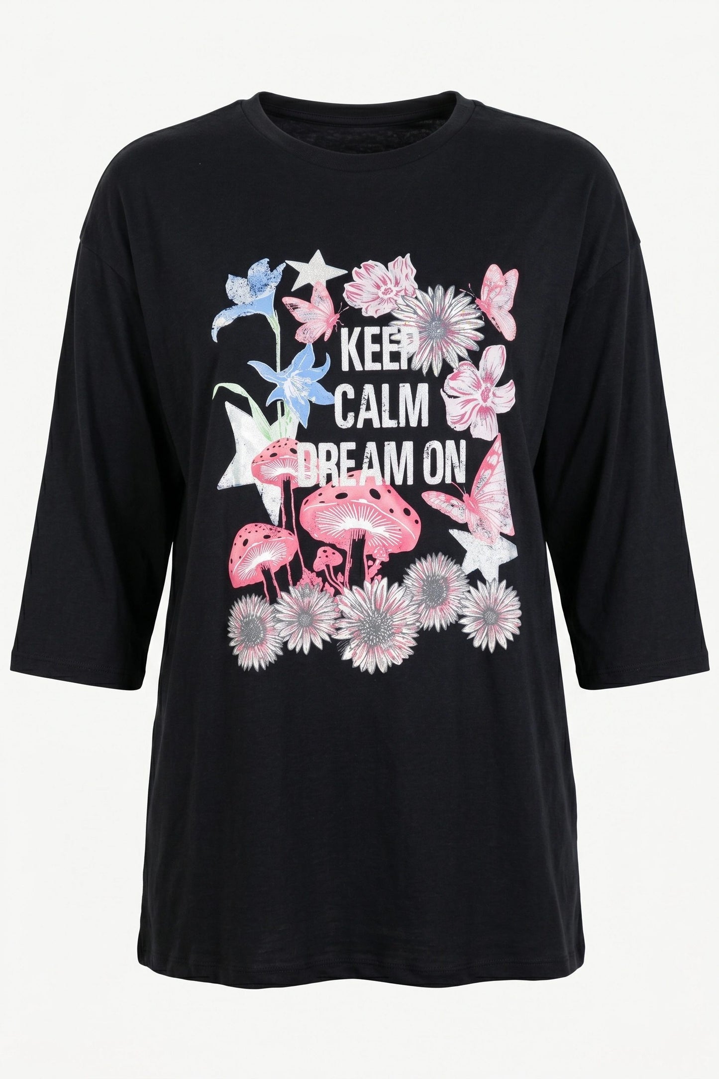 Bedrucktes Rundhals T-Shirt