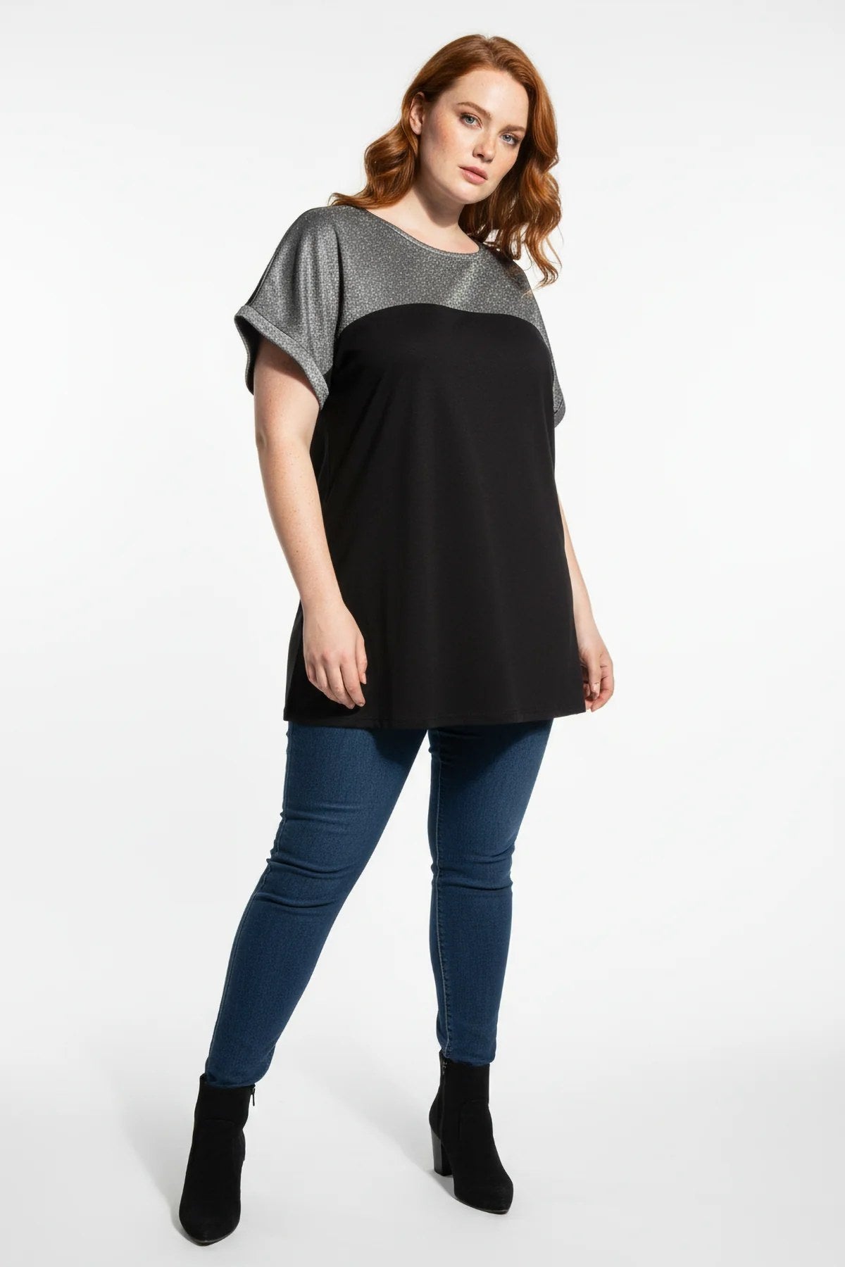 Bedrucktes T-Shirt mit Rundhalsausschnitt