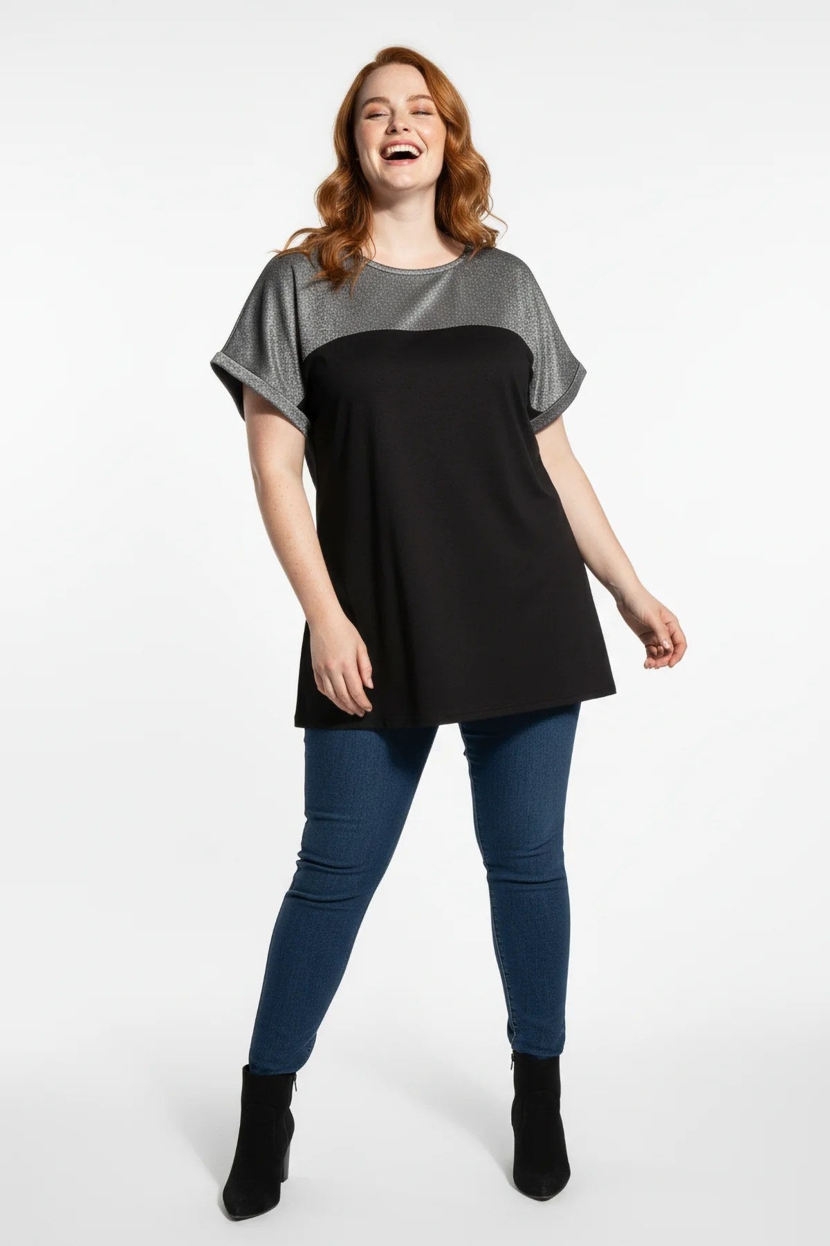 Bedrucktes T-Shirt mit Rundhalsausschnitt