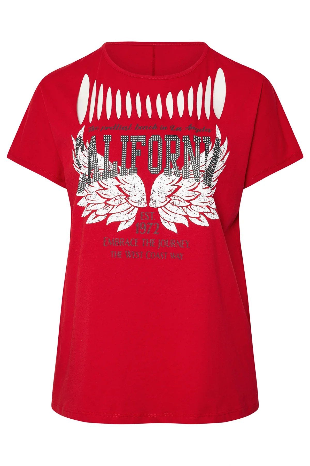 Bedrucktes T-Shirt mit Rundhalsausschnitt