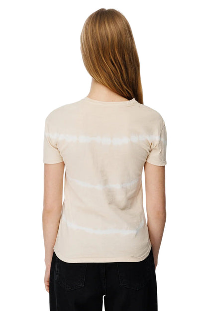 Batik-Print Fahrrad-Hals-T-Shirt