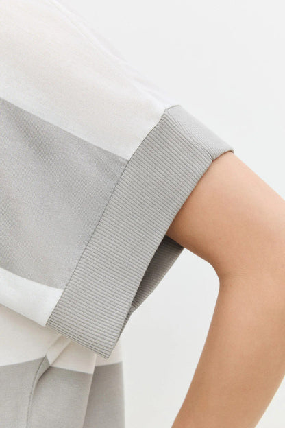 Basic-T-Shirt mit Rundhalsausschnitt und Streifen
