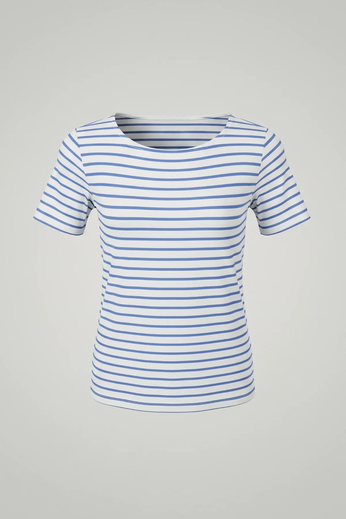 Basic-T-Shirt mit Rundhalsausschnitt und Streifen
