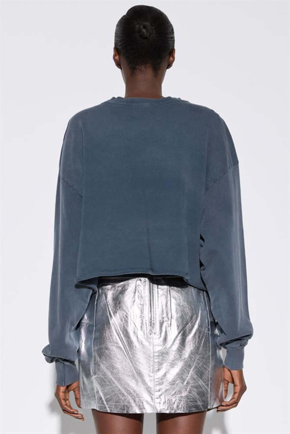 Kurzarm-Sweatshirt mit Rundhalsausschnitt