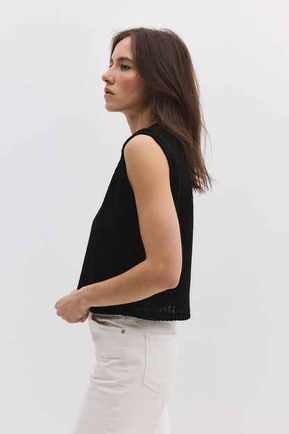 Bluse mit Rundhalsausschnitt und Spitze