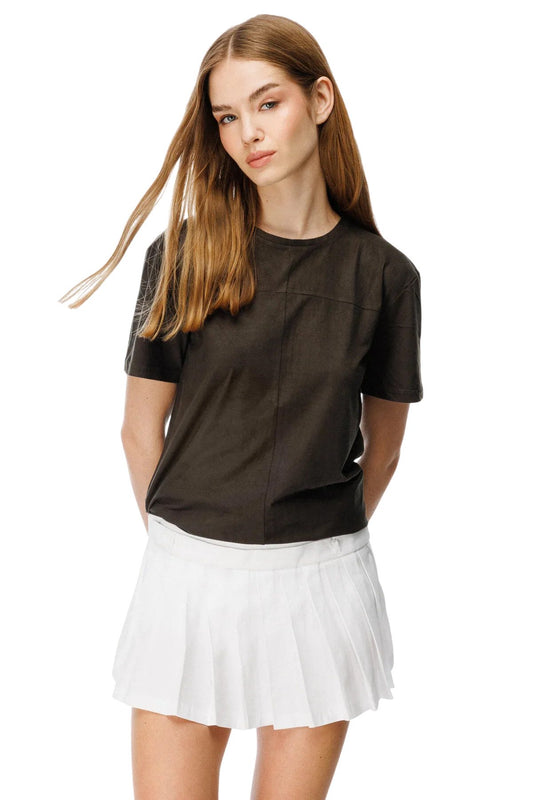 Gesticktes Fahrrad Rundhals T-Shirt