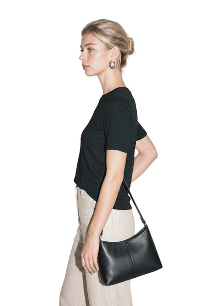 Strukturiertes Kurzarm T-Shirt