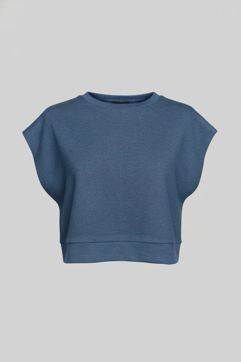 Kurzarm-T-Shirt mit Rundhalsausschnitt und Saumdetails