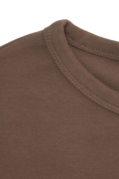 Baumwoll Kurzarm T-Shirt mit Rundhalsausschnitt