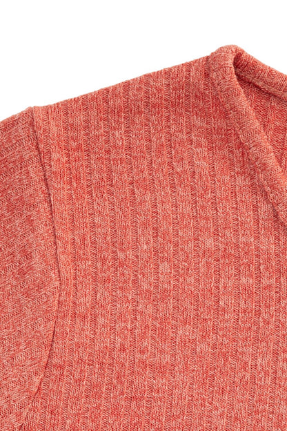 Kurzarm Ripp-Top mit Rundhalsausschnitt
