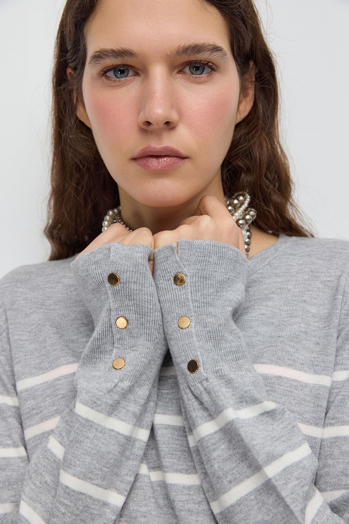 Strickpullover mit Rundhalsausschnitt