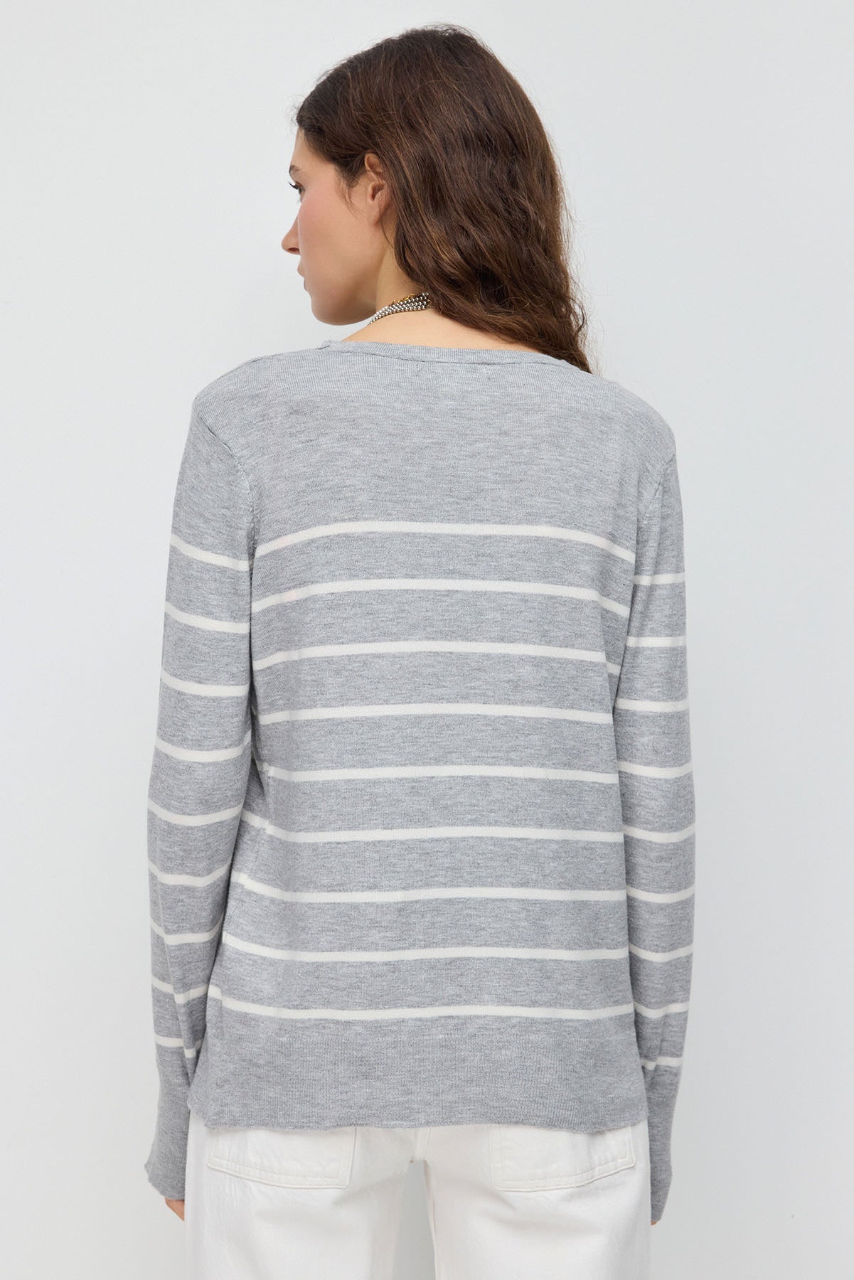 Strickpullover mit Rundhalsausschnitt