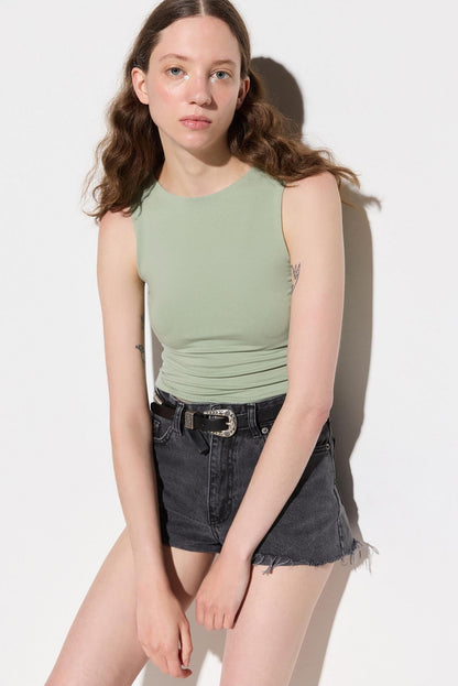 Ärmellose Basic-Bluse