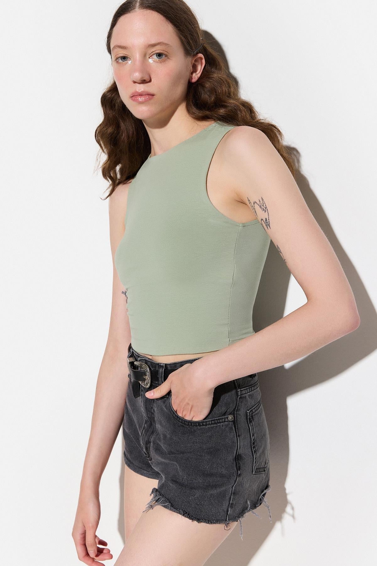 Ärmellose Basic-Bluse