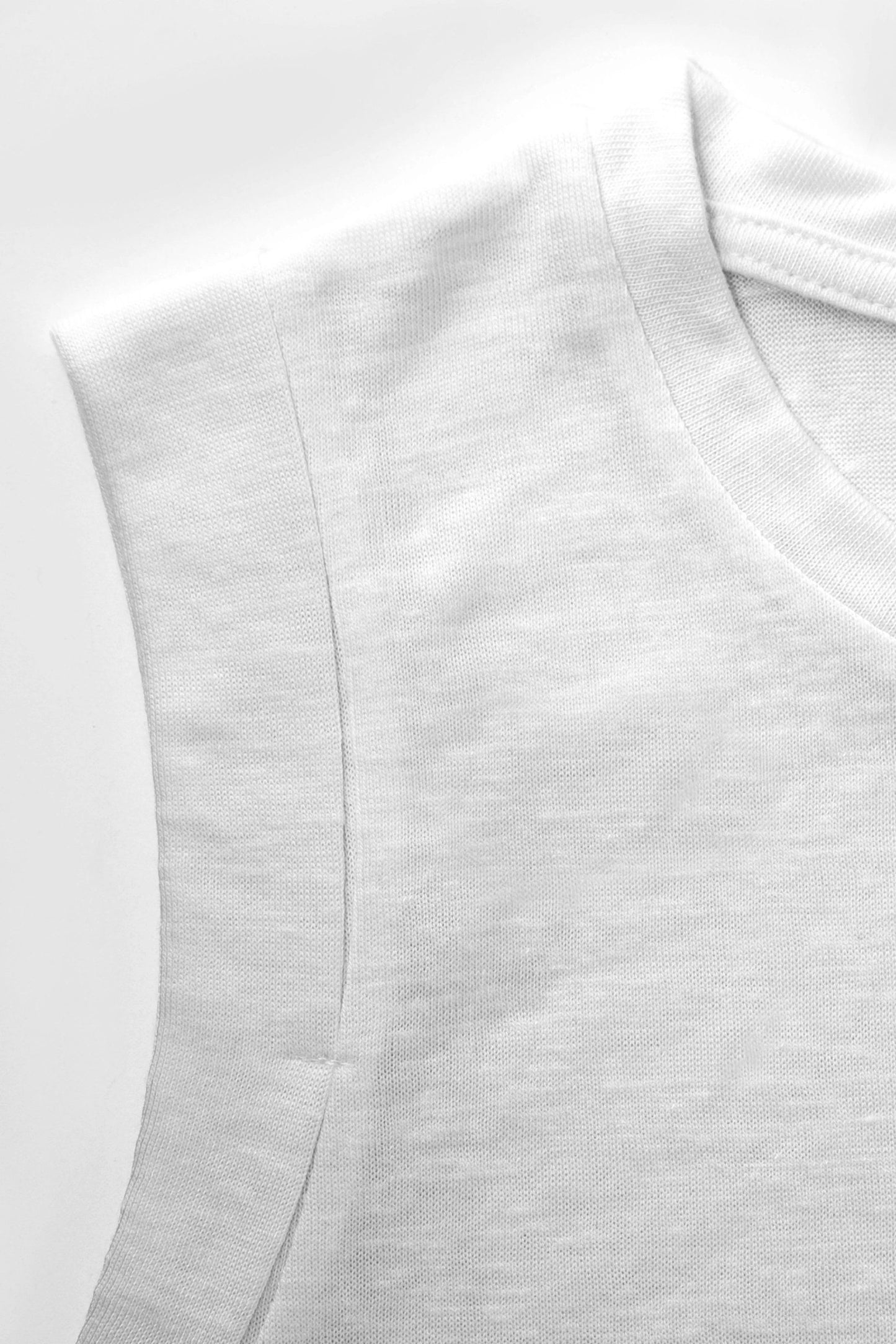 Ärmelloses Rundhals T-Shirt