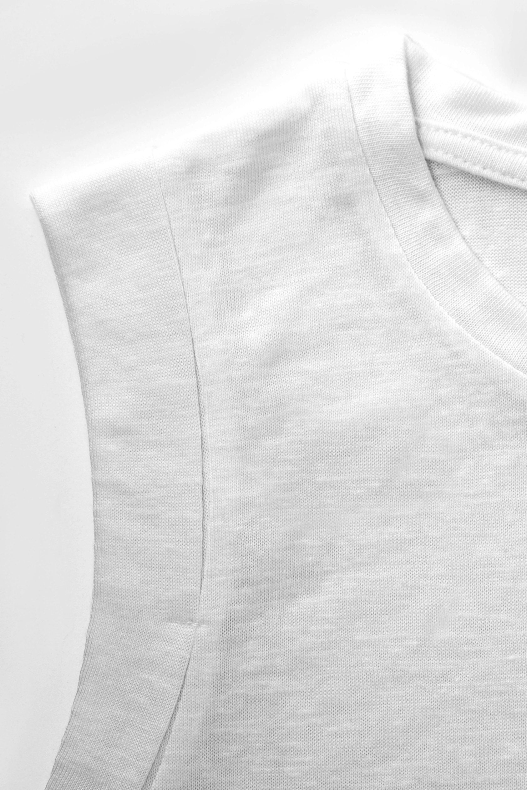 Ärmelloses Rundhals T-Shirt